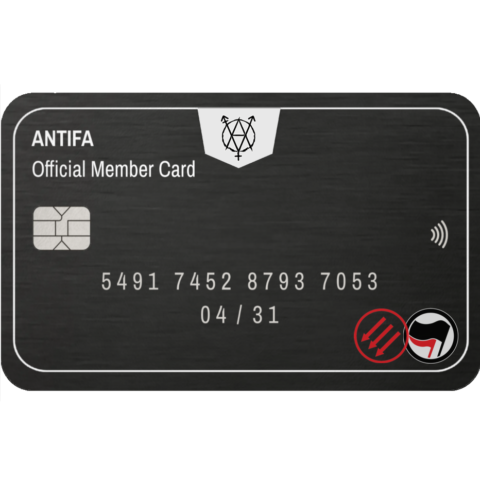 Antifa Membership Card Sticker